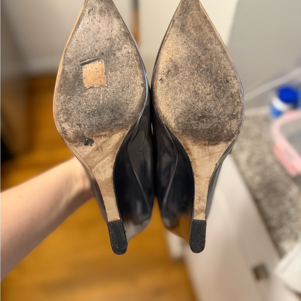 Theory metallic Mary Jane wedges - Picture 4 of 5